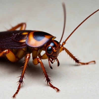 Closeup of American cockroach