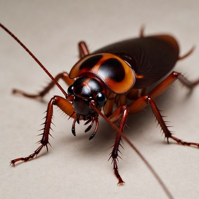 Close-up of brown cockroach