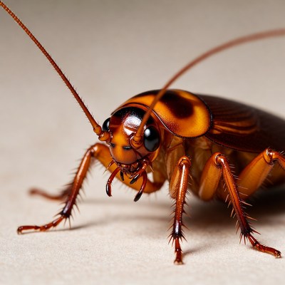 Closeup of American cockroach