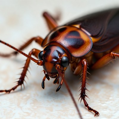 Close-up of American cockroach