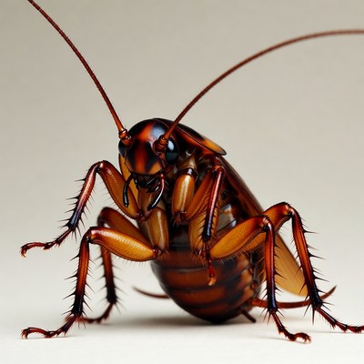 Closeup of American cockroach