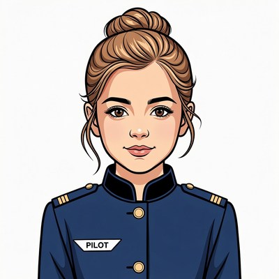 Female Pilot Illustration