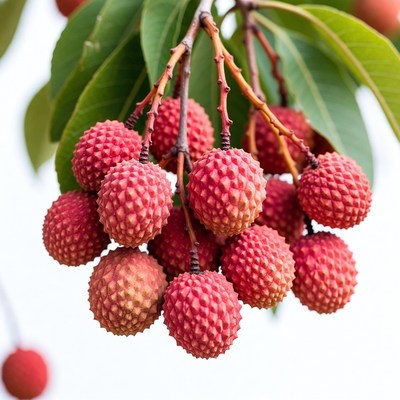 Fresh rambutan cluster on branch