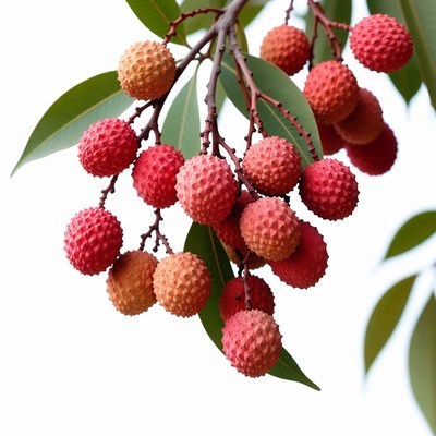 Fresh rambutan cluster on branch