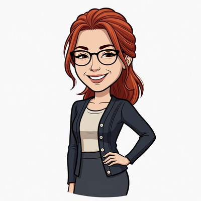 Smiling redhead woman in blazer