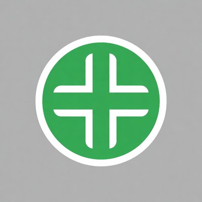Green Cross in Circle Icon