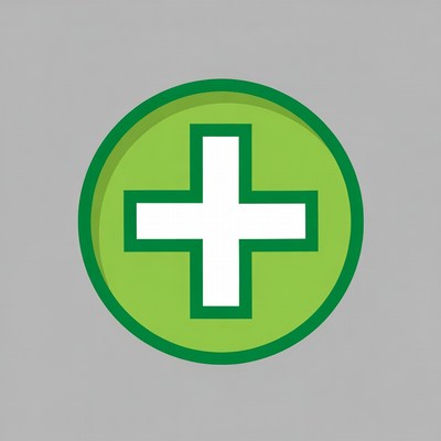 Green Circle White Plus Icon