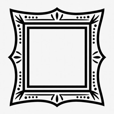 Ornate Black Floral Frame