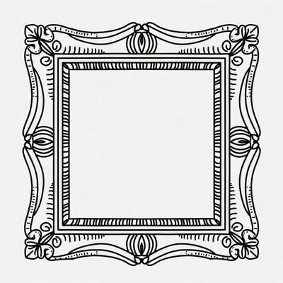 Ornate Empty Picture Frame