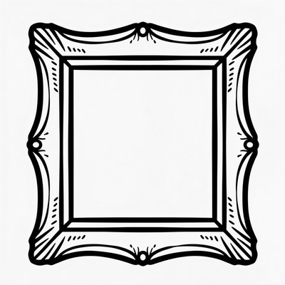 Ornate Empty Picture Frame