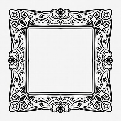 Ornate Black Frame Border
