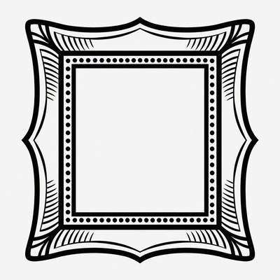 Ornate Black Ornamental Frame