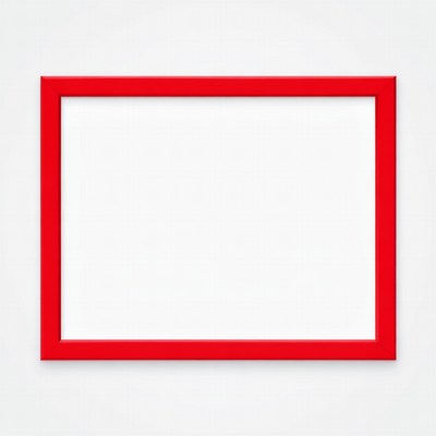 Red Empty Picture Frame