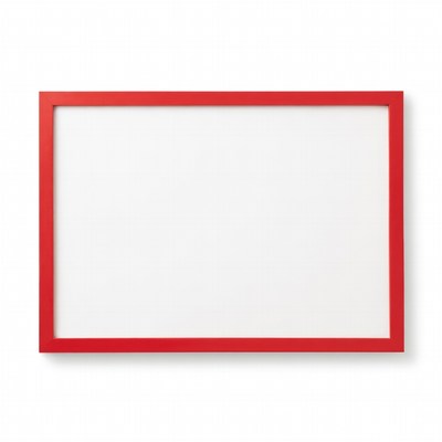 Red Framed Blank White Picture Frame