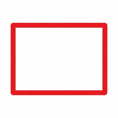 Red Framed Blank White Sign