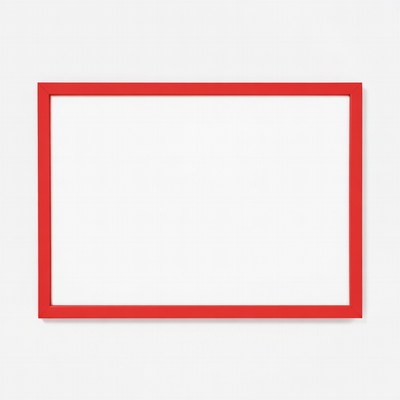 Red Frame with Blank White Picture