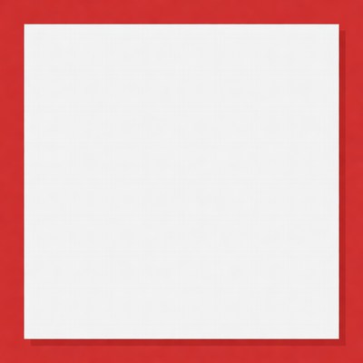 White Square on Red Background