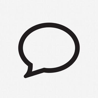 Black speech bubble icon