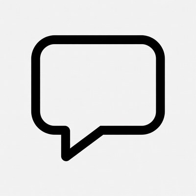 Black Outline Speech Bubble Icon