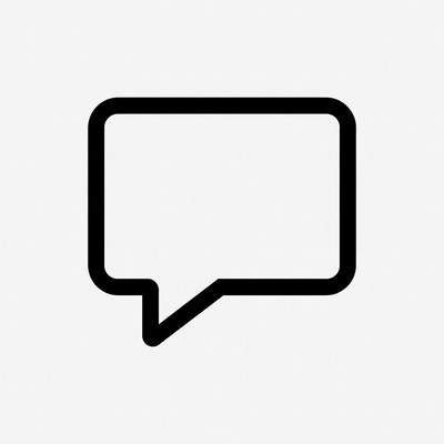 Black speech bubble icon