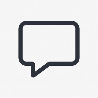 Black Speech Bubble Icon