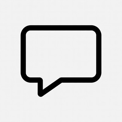 Black Outline Speech Bubble Icon