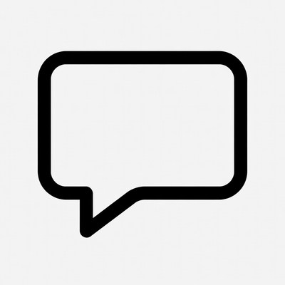Black Outline Speech Bubble Icon