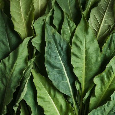Fresh Tobacco Leaves Closeup