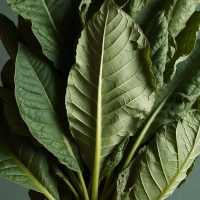 Fresh Tobacco Leaves Closeup