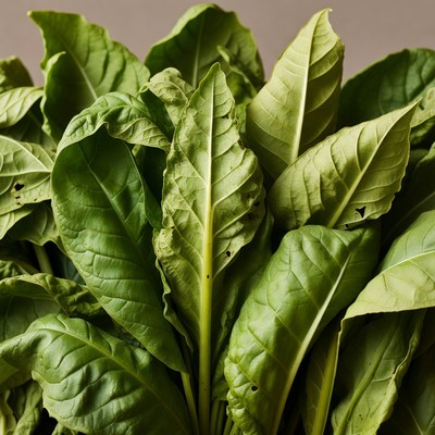 Fresh Green Collard Leaves