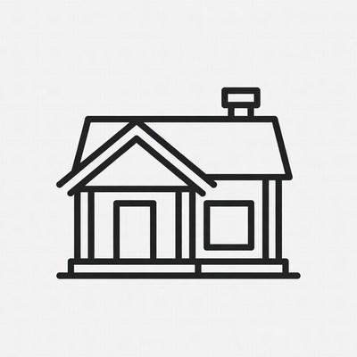 Line drawing house icon