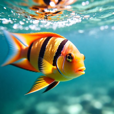 Clownfish Swimming Underwater