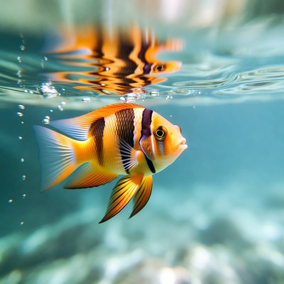 Vibrant Copperband Butterflyfish Underwater