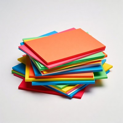 Stack of colorful sticky notes