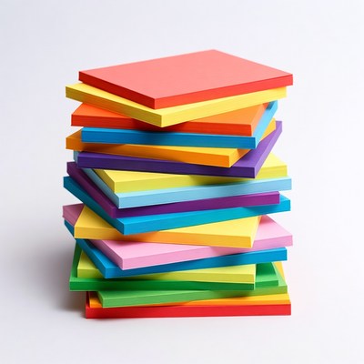 Colorful Stack of Post-it Notes