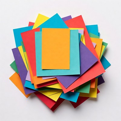 Colorful Construction Paper Stack