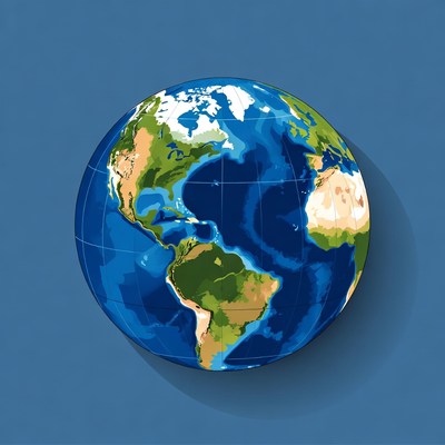 Colorful Earth Globe Illustration