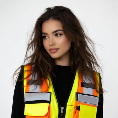 Woman in yellow safety vest