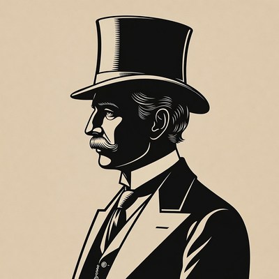 Victorian man in top hat