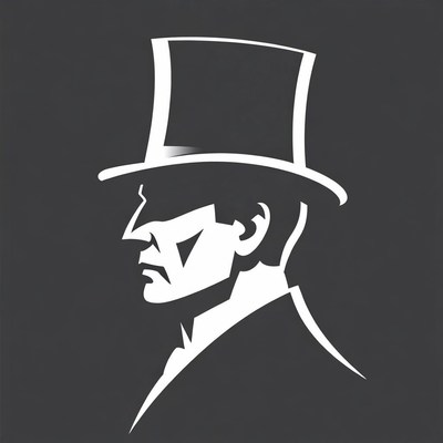 Man in top hat silhouette