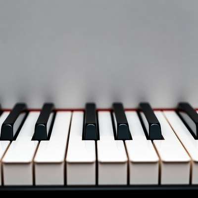 Piano Keyboard Close-Up