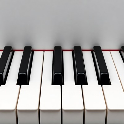 Piano Keyboard Keys Closeup