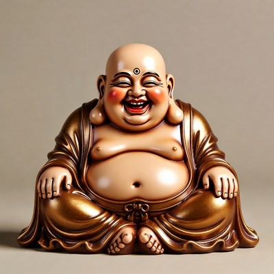 Laughing Buddha Statue Sitting
