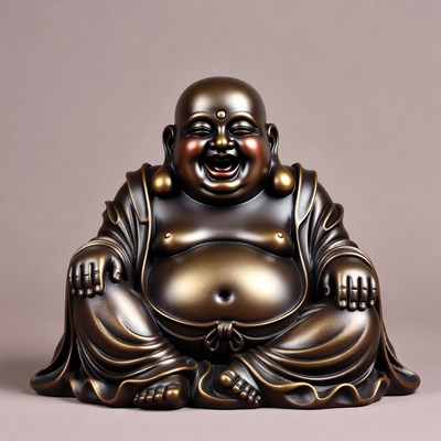 Laughing Buddha Statue Sitting