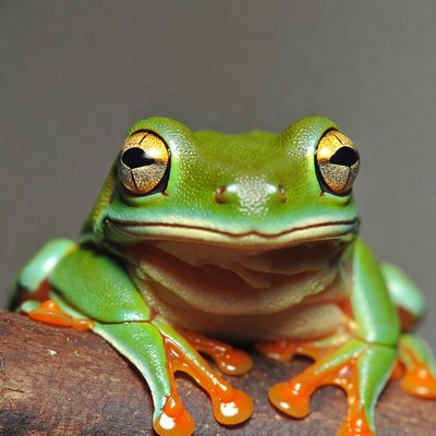 Red-eyed tree frog on branch