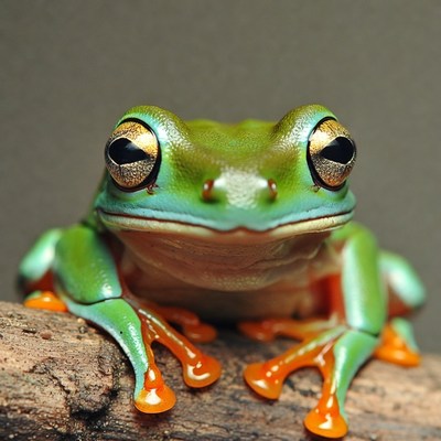 Red-eyed tree frog on branch