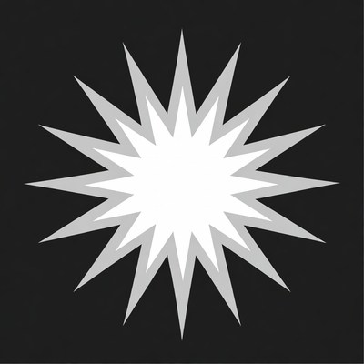 Gray Starburst on Black Background