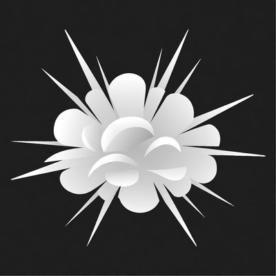 White Explosion Burst Illustration
