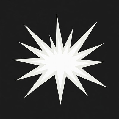 White Starburst Explosion on Black