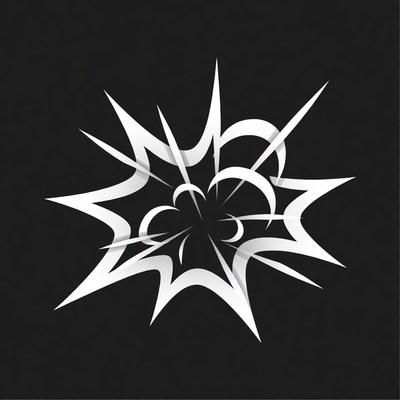 White Explosion Burst Illustration